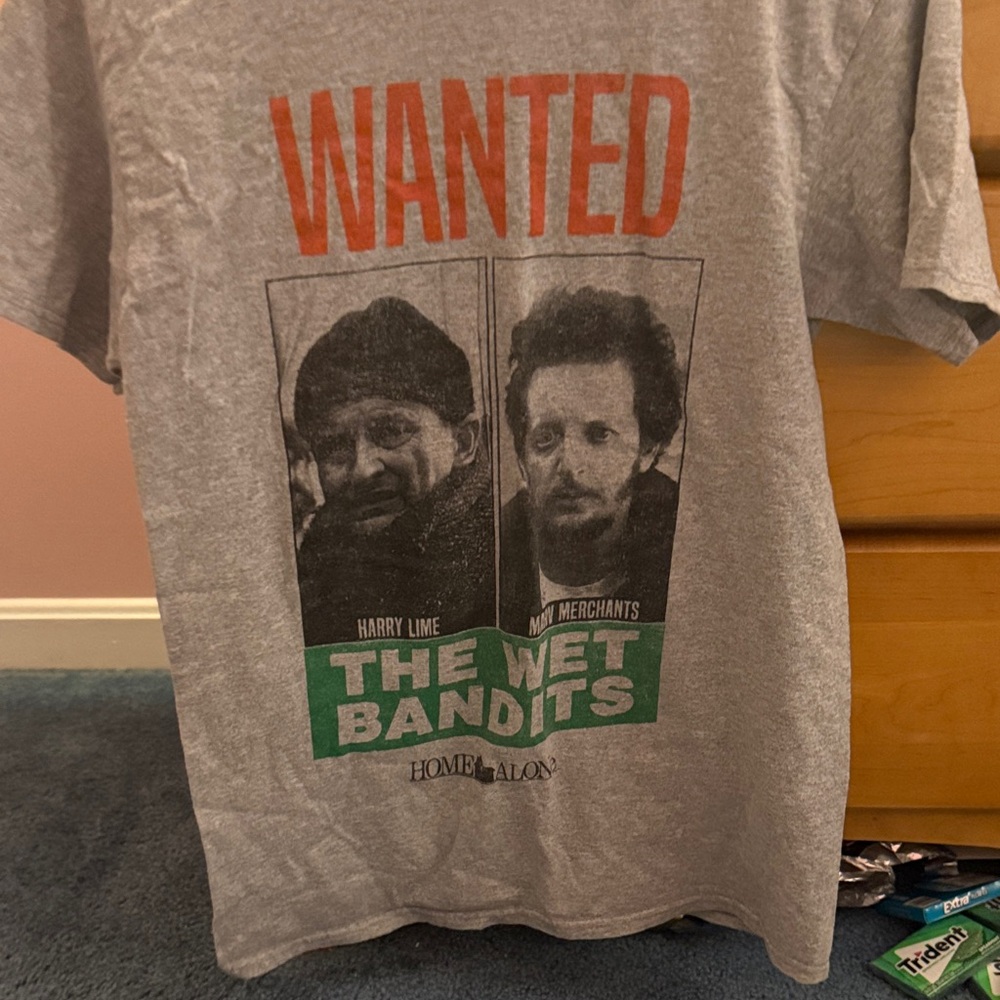 Home Alone Graphic Tee - Gray